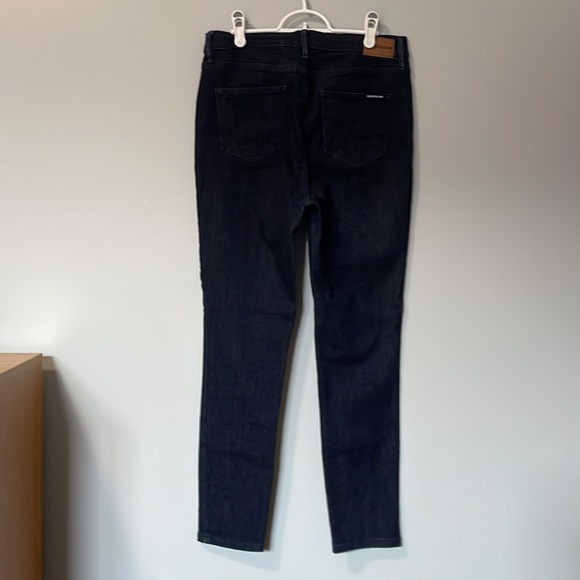 Calvin Klein High Rise Skinny Dark Wash Jeans - Picture 3 of 7